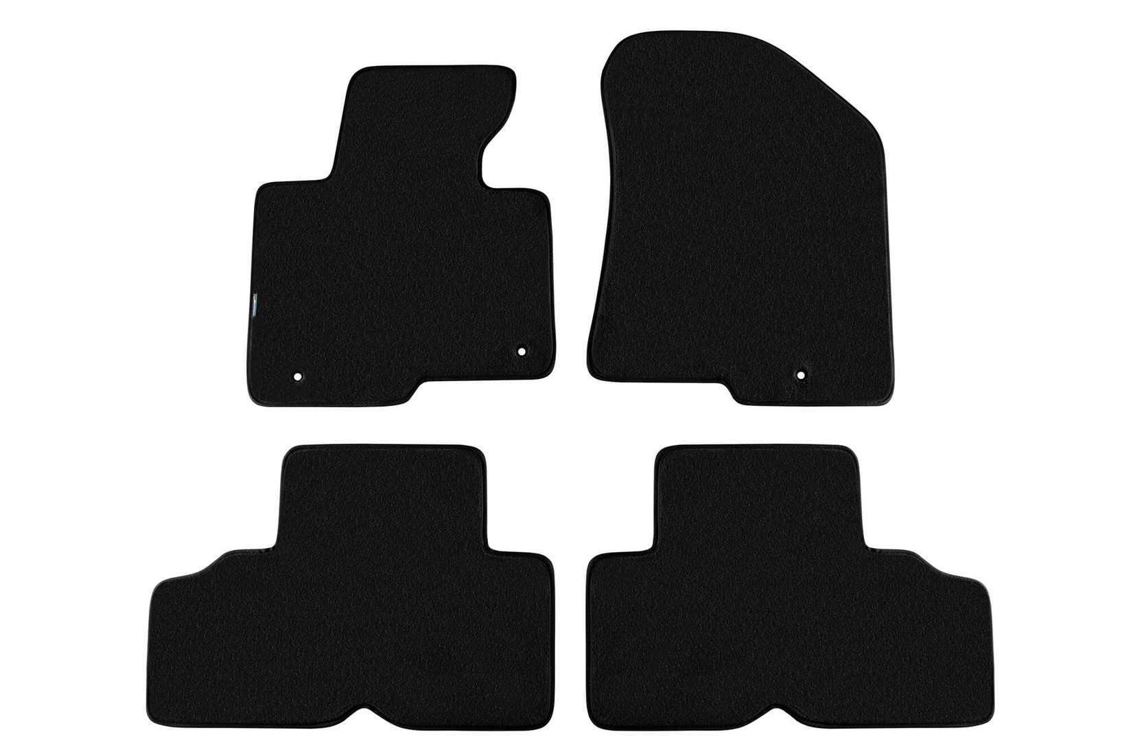 PETEX Платнени патосници за Kia Carens 5 и 7 места после 2013 година, 4 дела, црни, STYLE материјал