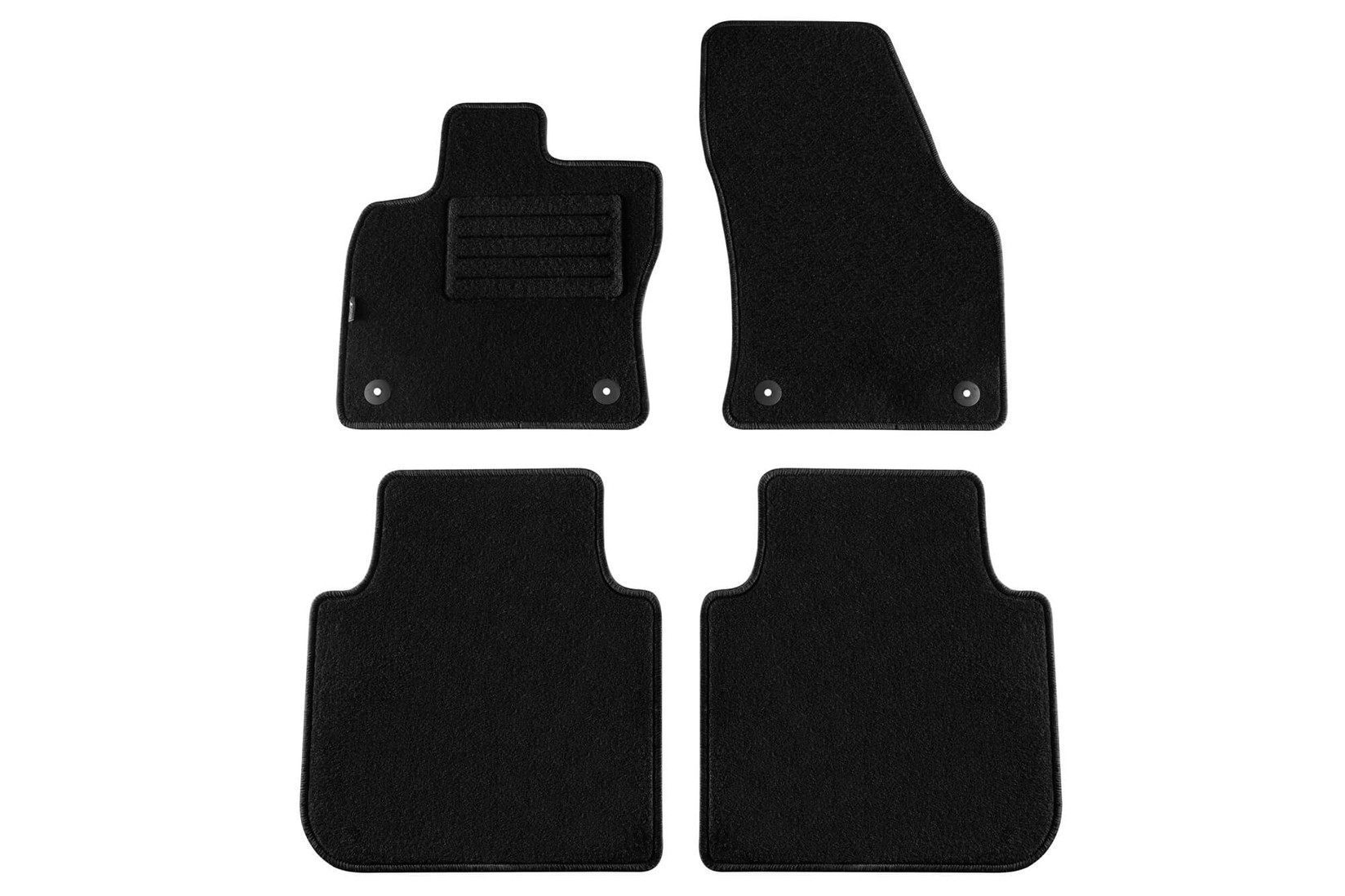 PETEX Платнени патосници за SKODA Karoq после 2017 година 4 дела, црни, REX материјал