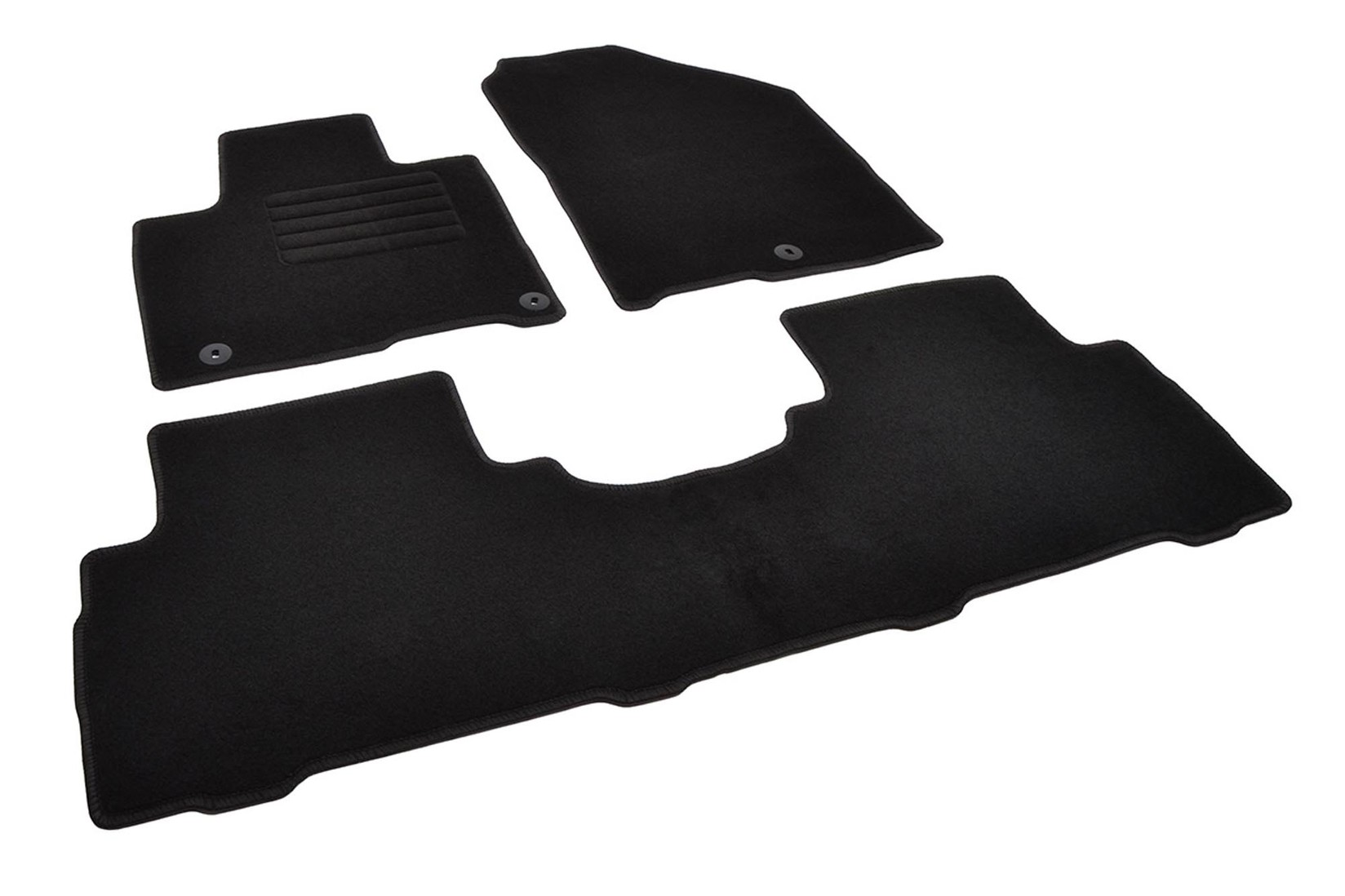 RIGUM Платнени патосници за Kia Sorento 2015-2020, 3 дела, црни