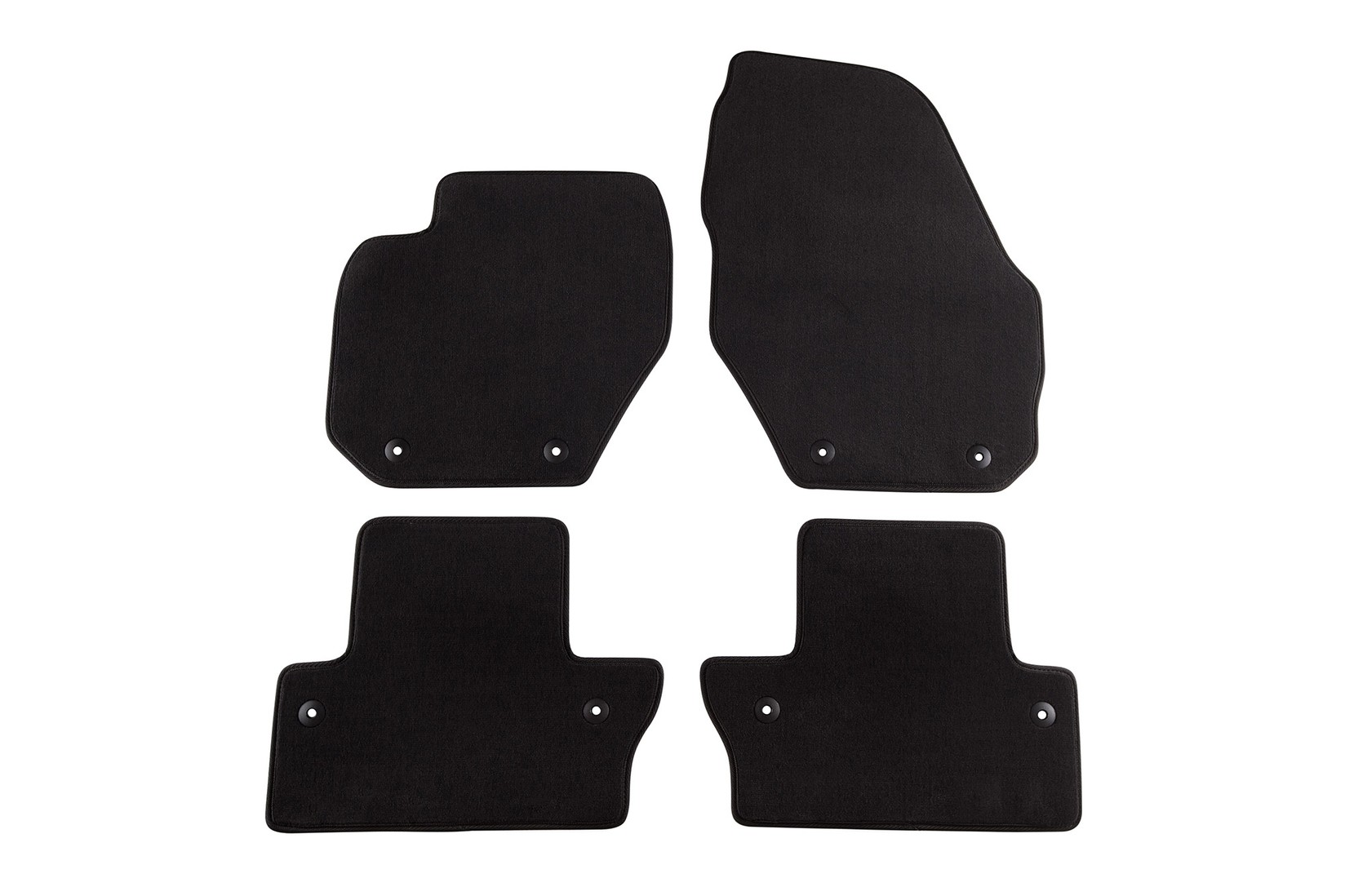 PETEX Платнени патосници за Volvo S60 09/2010 => 4 делови црни (B058) Style материјал