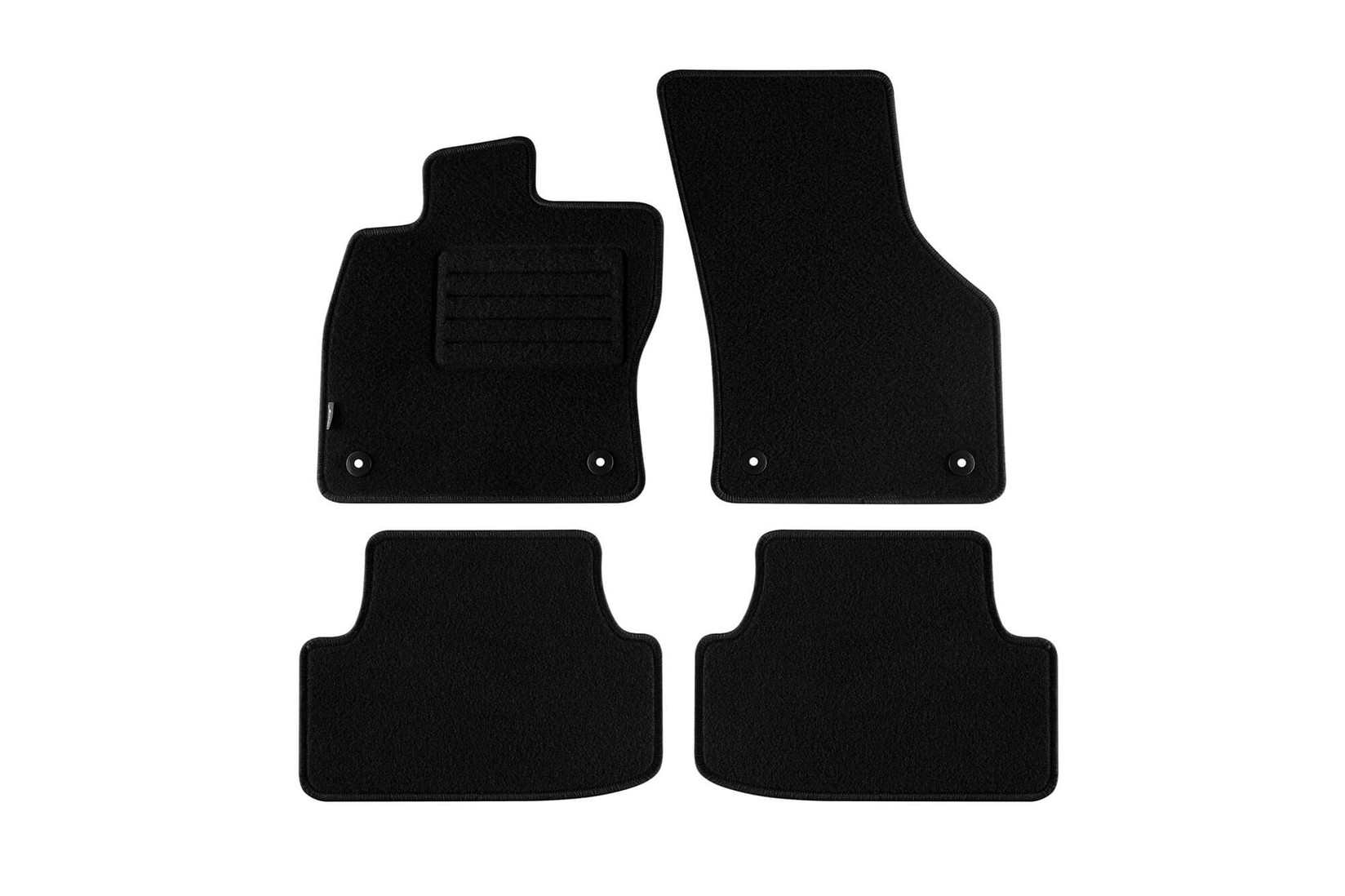 PETEX Платнени патосници за SEAT Leon хечбек/караван после 2012 година 4 дела, црни, REX материјал