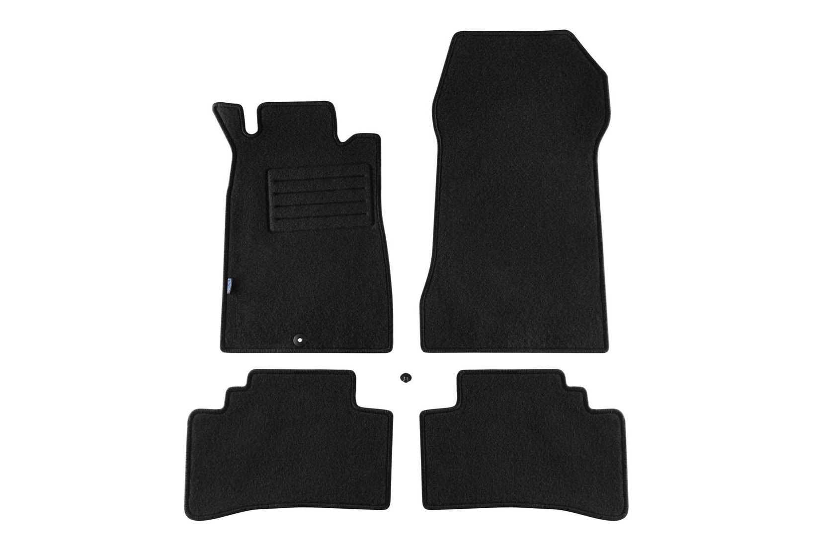 PETEX Платнени патосници за Mercedes CLK класа C208 1997-04/2002 4 делови црни (B001) Rex материјал