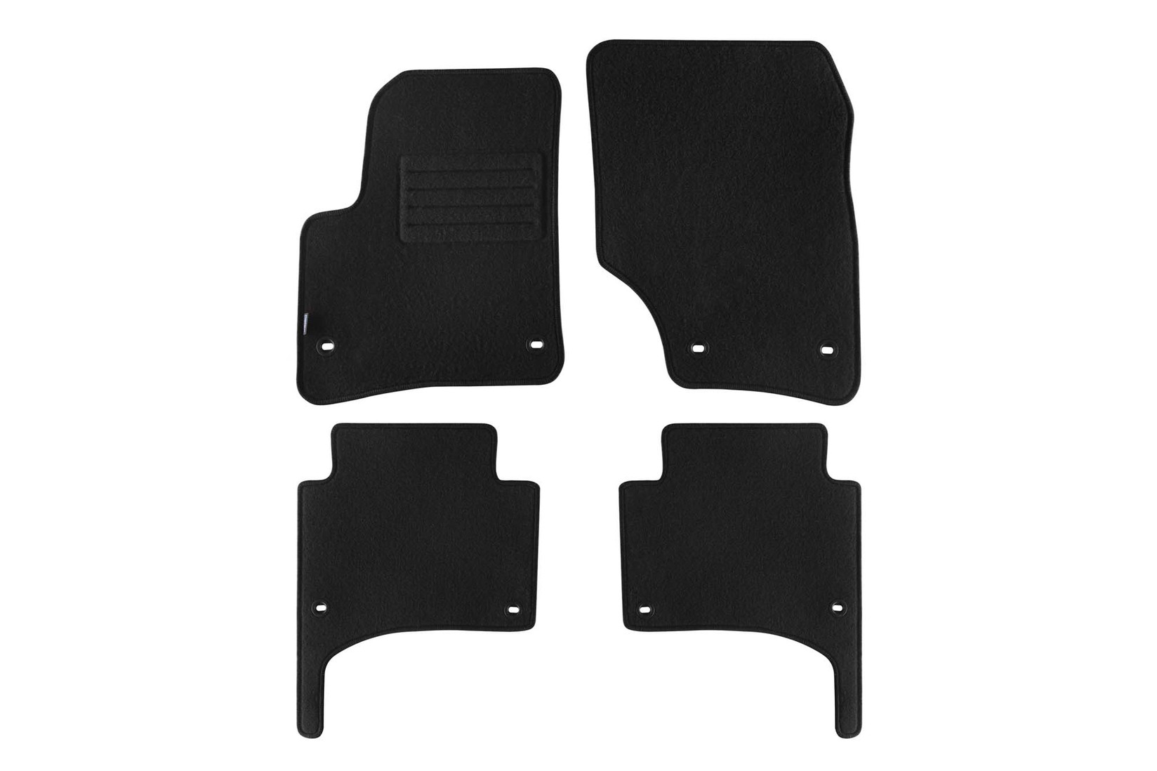 PETEX Платнени патосници за VW Touareg со овални отвори 2002-2010 4 делови црни (B028) Rex материјал