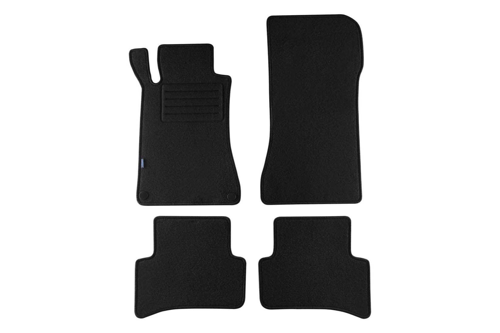 PETEX Платнени патосници за Mercedes C класа W203 04/2000-02/2002 4 делови црни (B012) Rex материјал