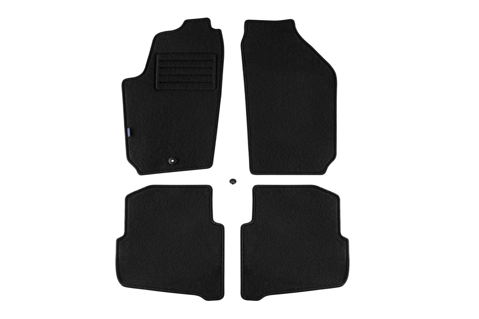PETEX Платнени патосници за SKODA Fabia 12/1999-02/2007 4 делови црни (B001) Rex материјал