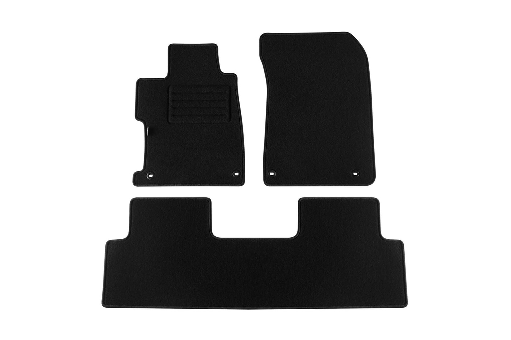 PETEX Платнени патосници за Honda Civic 4 врати 2012-2017 година 3 делови , црни , REX материјал