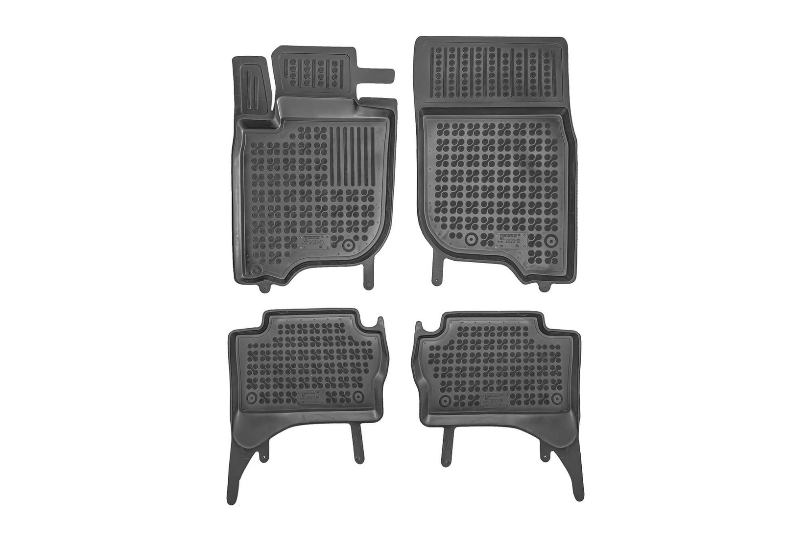 REZAW-PLAST Гумени патосници за Mitsubishi L200 V по 2019 година двојна кабина автоматски менувач 4x4 AWD 4 дела црни