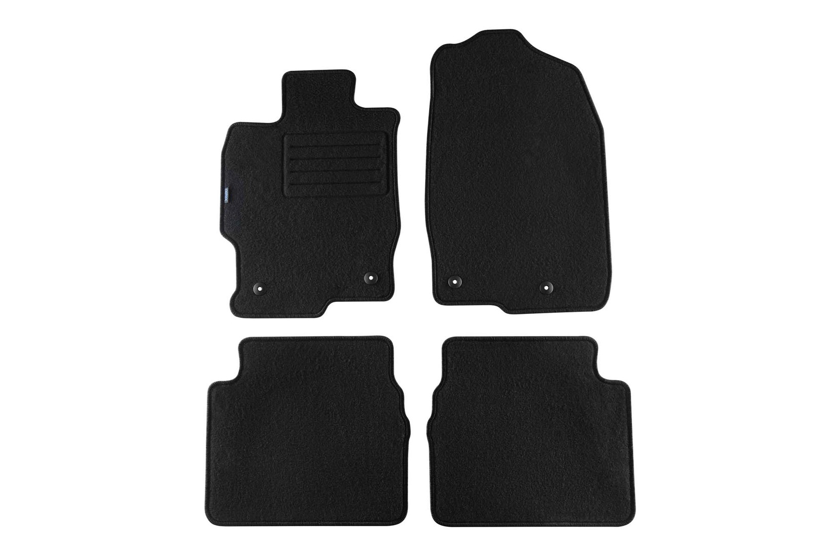 PETEX Платнени патосници за Mazda 6 02/2008-01/2013/караван 02/2008-10/2012 4 делови црни (B054) Rex материјал