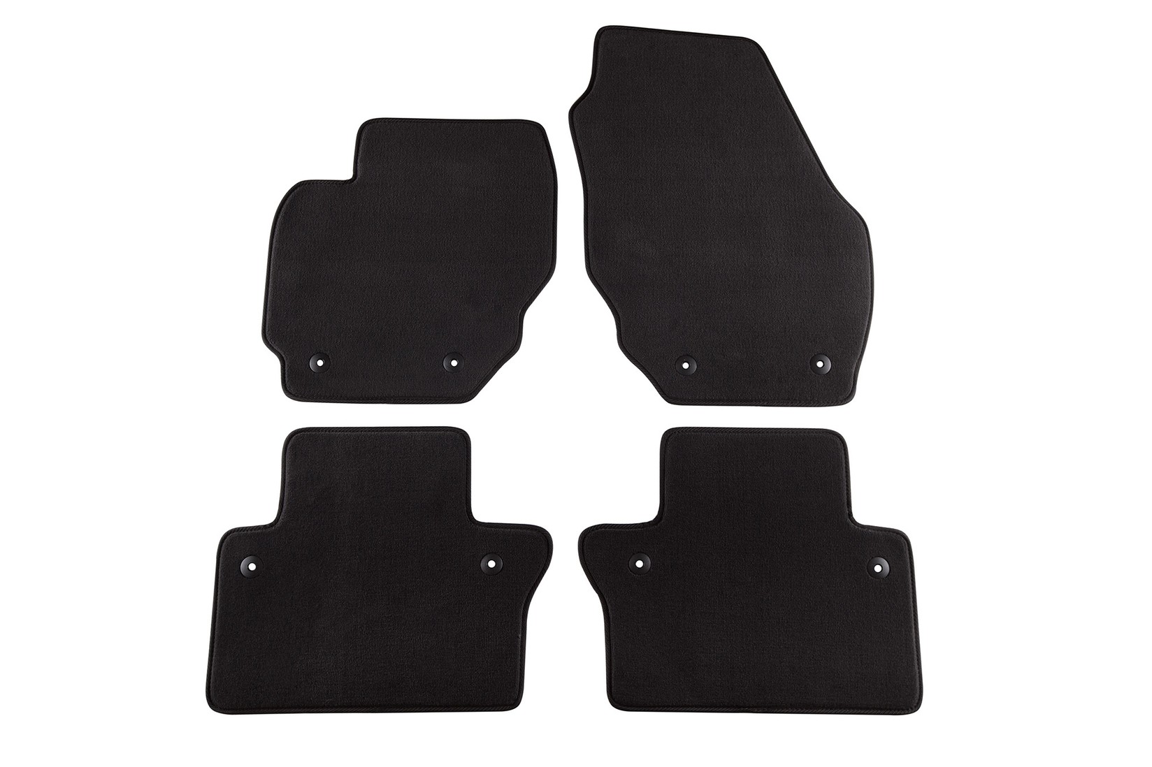 PETEX Платнени патосници за Volvo S80 2007 =>/V70 09/2007 => 4 делови црни (B058) Style материјал