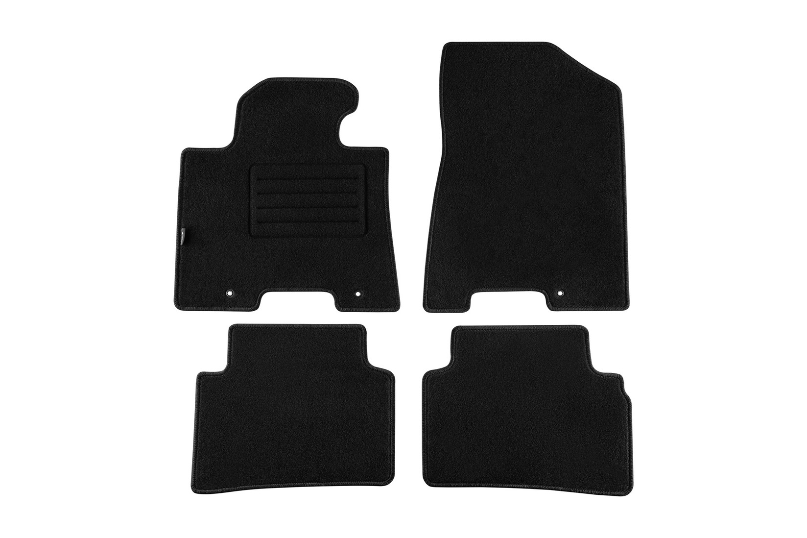 PETEX Платнени патосници за Hyundai Tucson 2018-2020, 4 дела, црни, материјал Rex, захват B01Е4