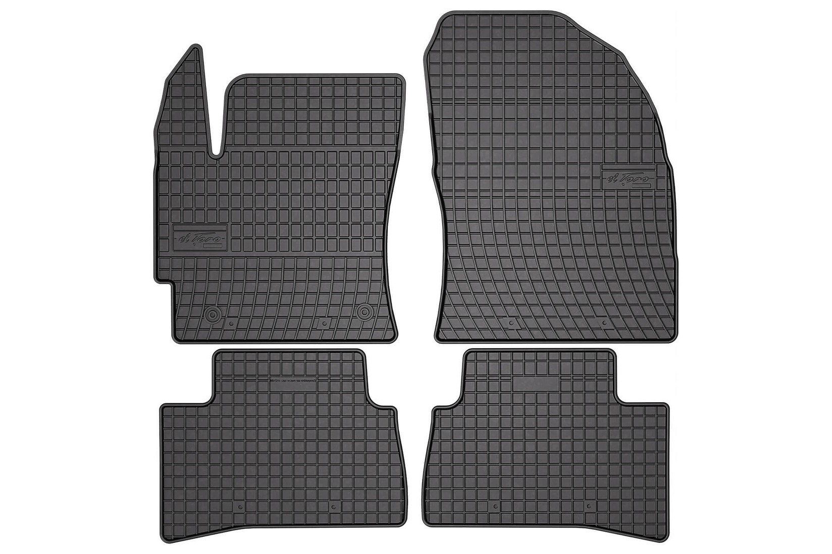 FROGUM Гумени патосници за Toyota Corolla Cross FWD по 2022 година, 4 дела, црни