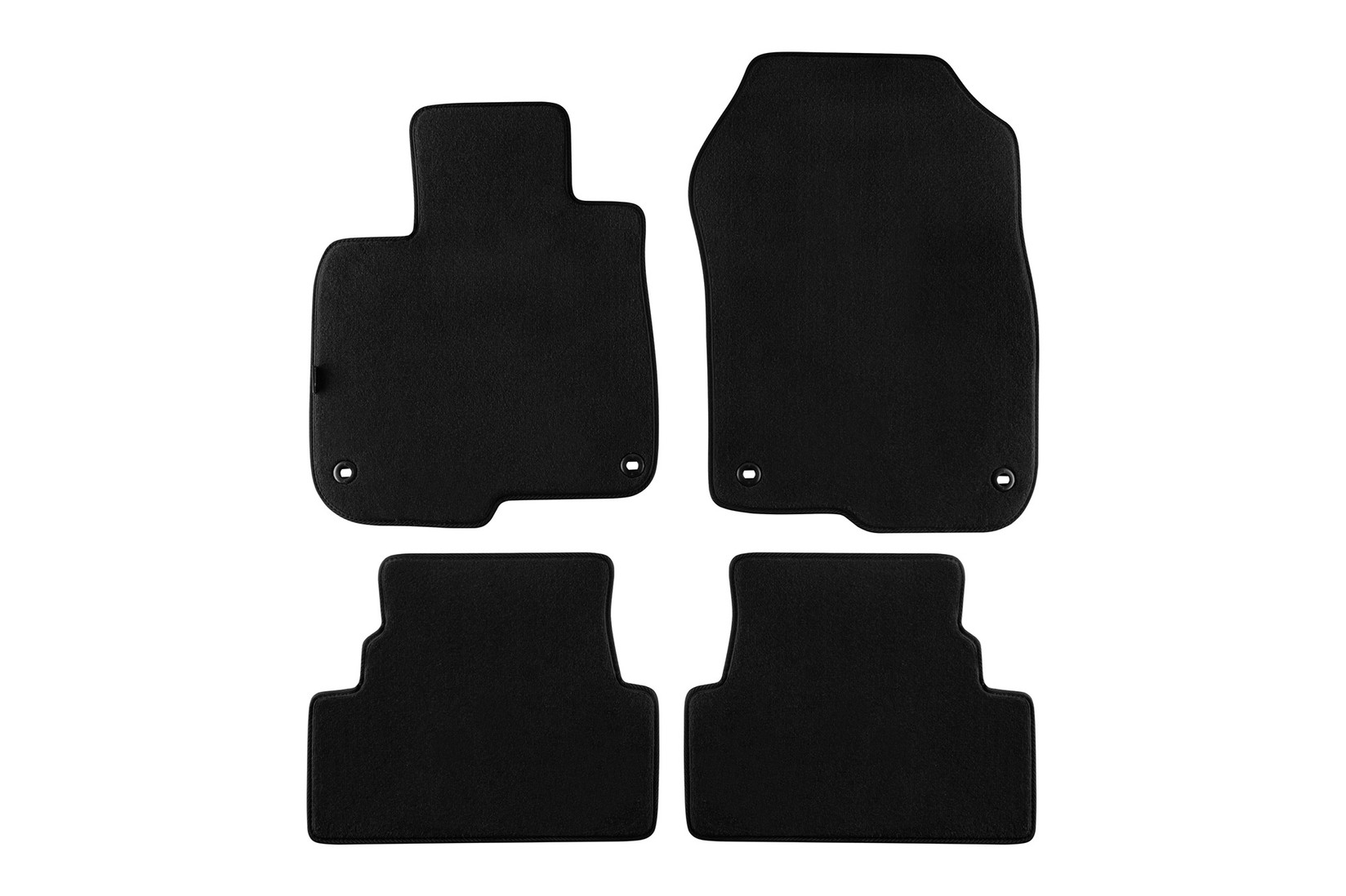 PETEX Платнени патосници за Honda CR-v, CR-v хибрид по 2018 година, 4 дела, црни, материјал Style