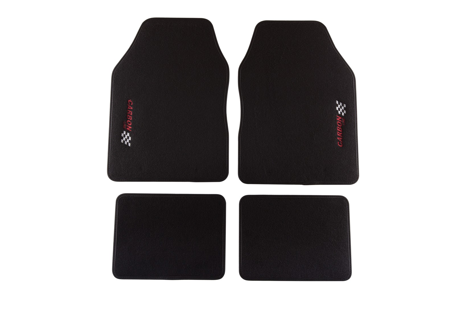 PETEX Универзални Платнени патосници модел Carbon 4 делови црни