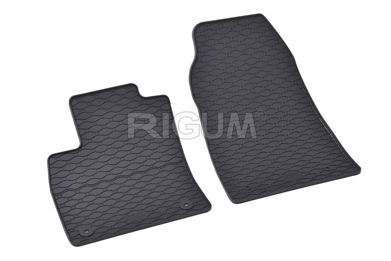 RIGUM Гумени патосници за Ford Transit Courier, Tourneo Courier по 2023 година со 2 места, 2 дела, црни
