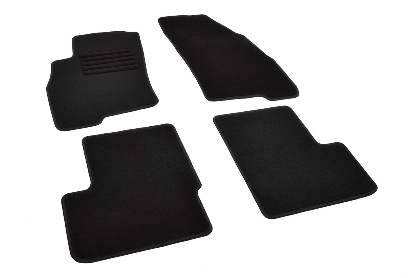 RIGUM Платнени патосници за Fiat Grande Punto 2005-2012, 4 дела, црни