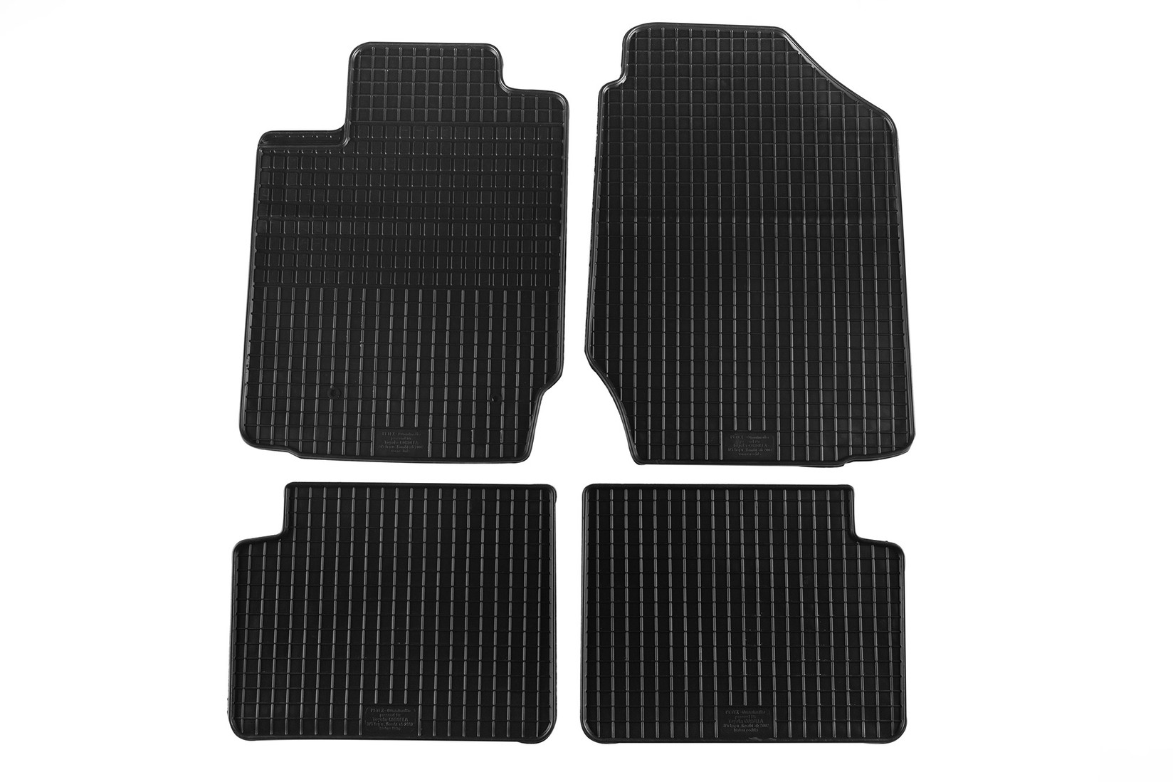PETEX Гумени патосници за Toyota Corolla 2002-2007 4 дела црни