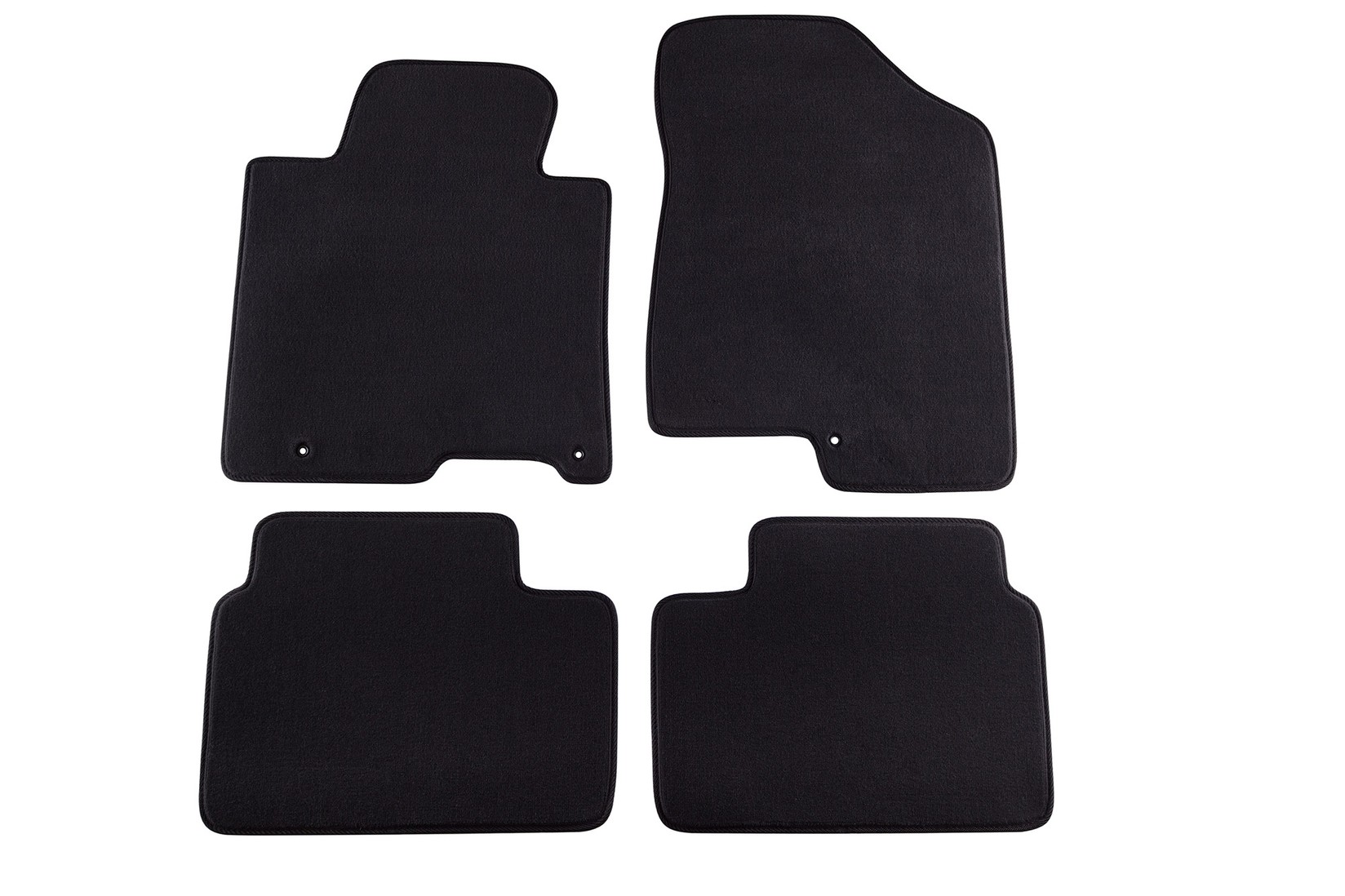 PETEX Платнени патосници за Kia Ceed 2012 =>/Kia Ceed караван 2012 =>/Kia ProCeed 2012 => 4 делови црни (B163) Style материјал