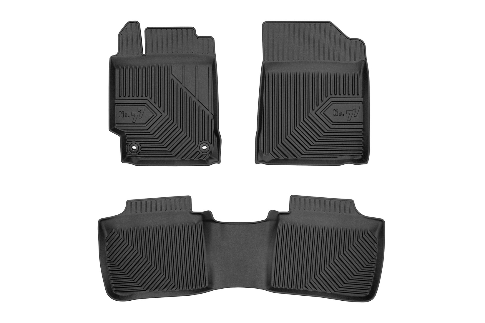 FROGUM 2.5D гумени патосници модел 77 за Toyota Camry седан 2011-2017 3 дела црни