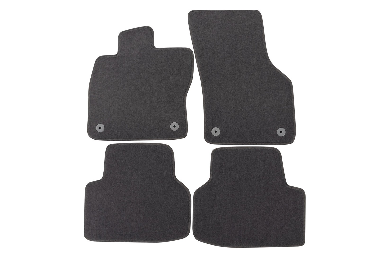 PETEX Платнени патосници за Audi A8 2010-2017 година, 4 дела, црни, STYLE материјал