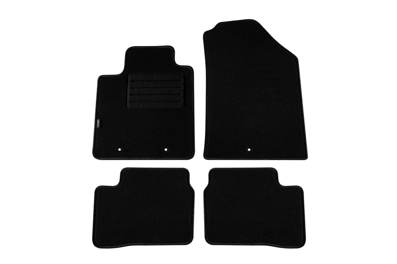 PETEX Платнени патосници за Hyundai I10 2013-2019 година 4 дела, црни, REX материјал