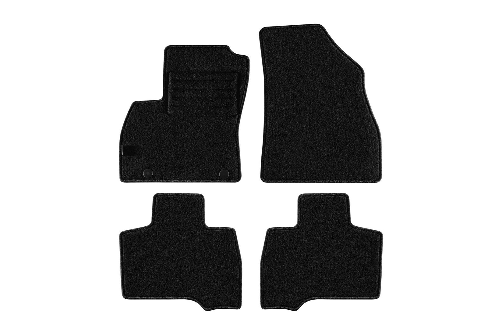 PETEX Платнени патосници за FIAT Fiorino Qubo 5 места после 2008 година 4 дела, црни, REX материјал