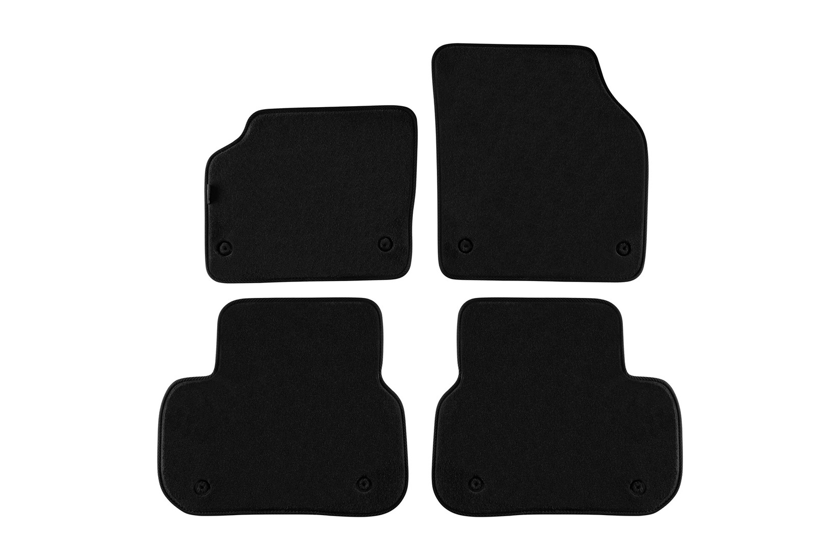 PETEX Платнени патосници за Land Rover Discovery Sport по 2015 година, 4 дела, црни, материјал Style, захват B158