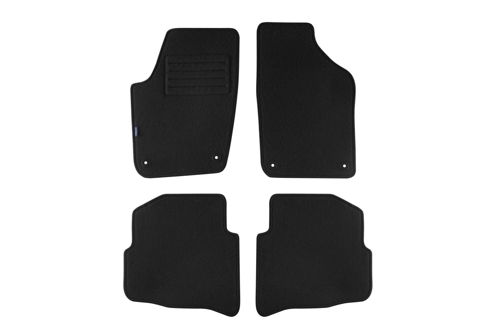 PETEX Платнени патосници за SEAT Ibiza после 04/2002 година/Cordoba 1/2003-05/2008 4 делови црни (B014) Rex материјал