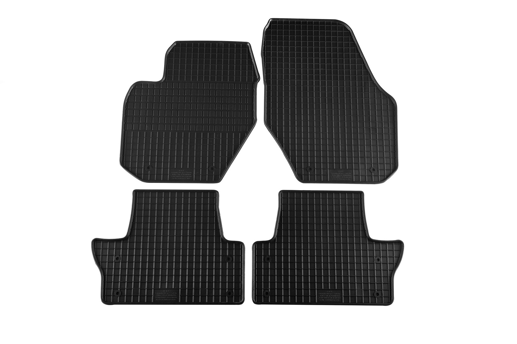 PETEX Гумени патосници за Volvo S60 V60 2010-2018 XC60 2008-2017 4 дела црни