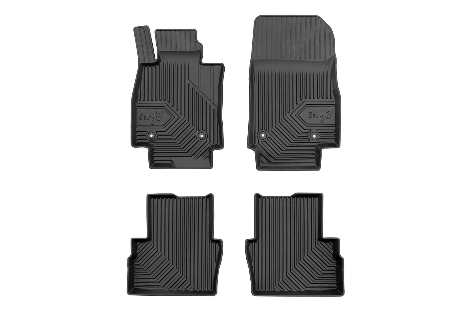 FROGUM 2.5D гумени патосници модел 77 за Mazda 2 по 2014 година 4 дела црни