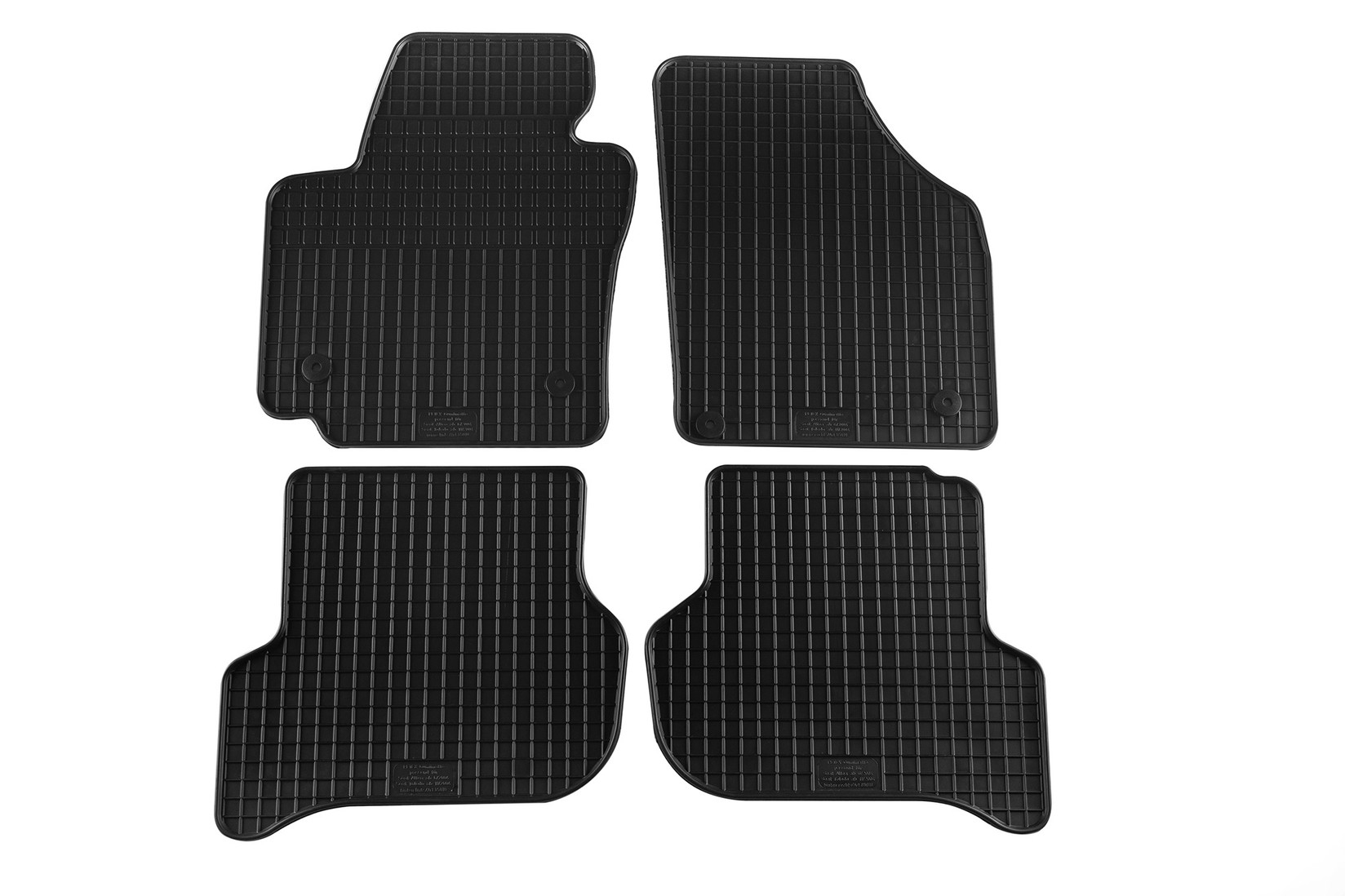 PETEX Гумени патосници за Seat Altea 2004-2015 Toledo 2004-2009 4 дела црни B014