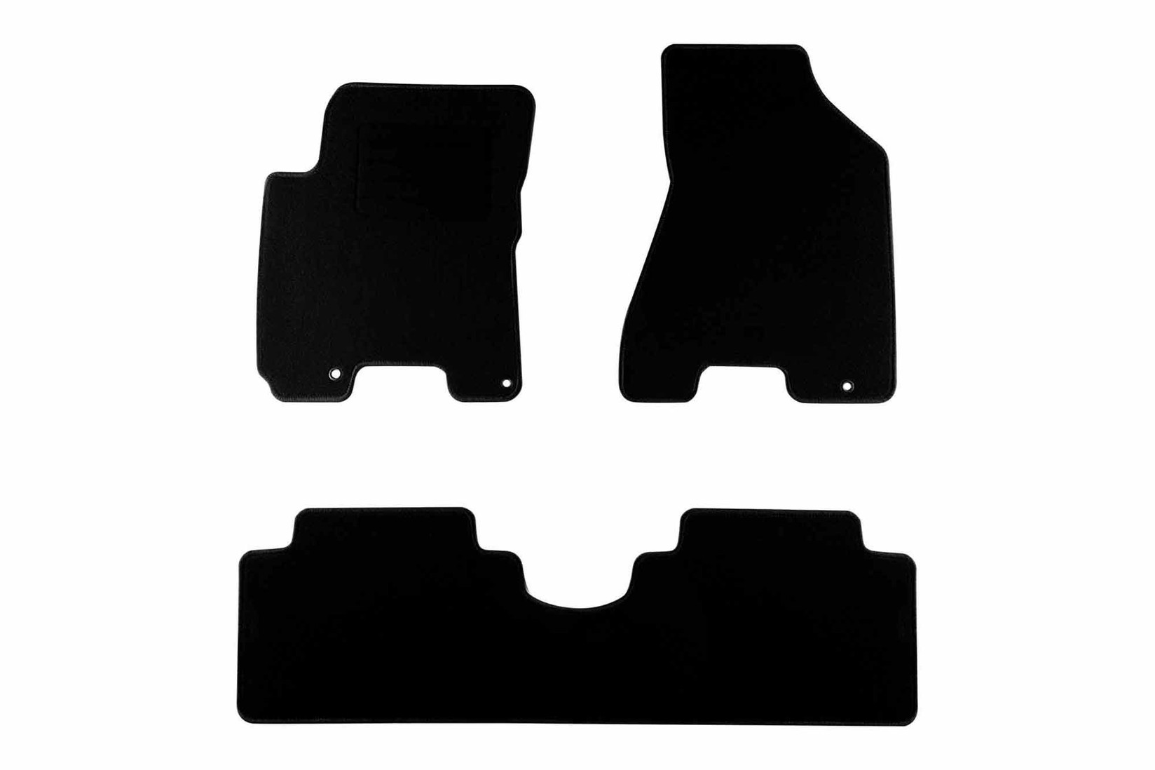 RIGUM Платнени патосници за Hyundai Tucson, Kia Sportage 2009-2010, 3 дела, црни