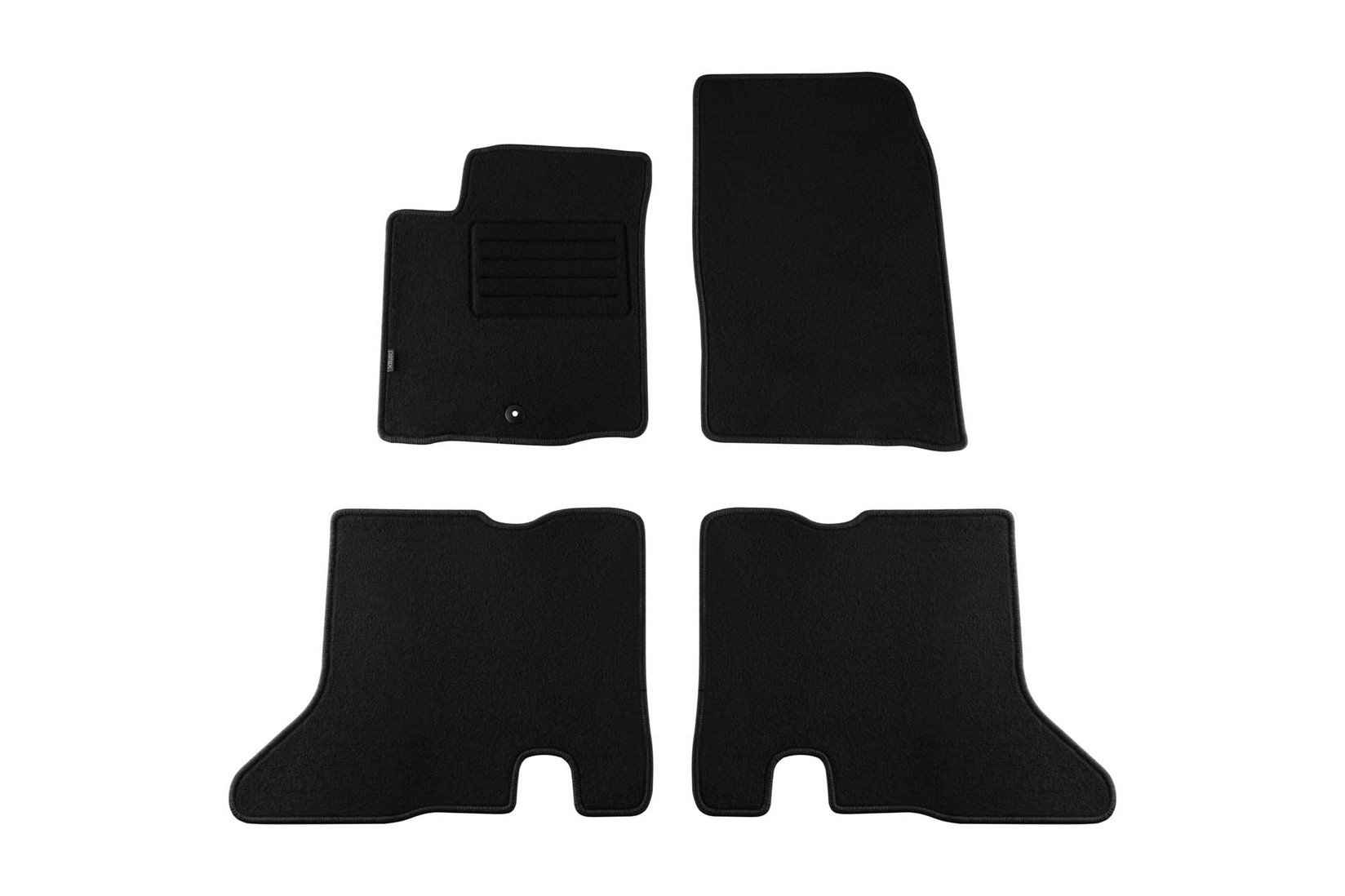 PETEX Платнени патосници за Suzuki Grand Vitara 1998-09.2005 Long(долга) верзија, 4 делови црни (B001) Rex материјал