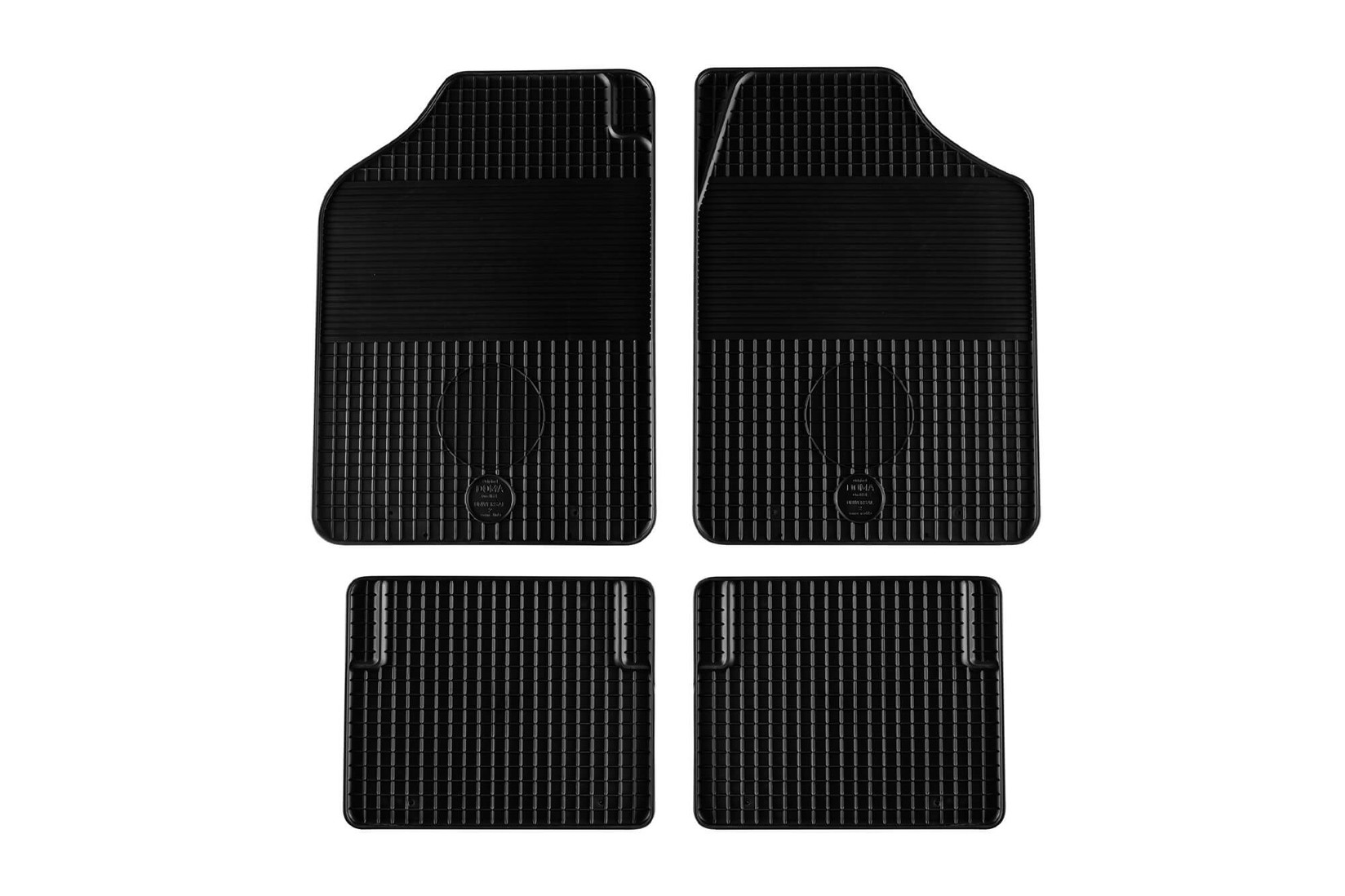 GUMARNY ZUBRI Универзални гумени патосници серија UNI 2 од 4 дела црни