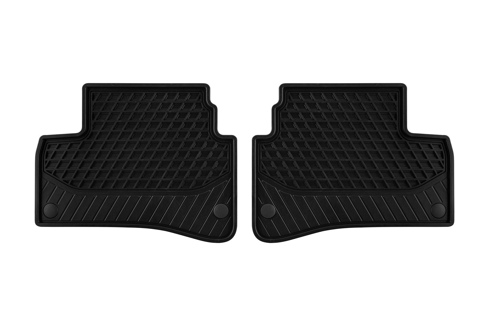 MERCEDES-BENZ Задни гумени патосници за Mercedes S класа W222 2013-2020 кратка верзија 2 дела црни