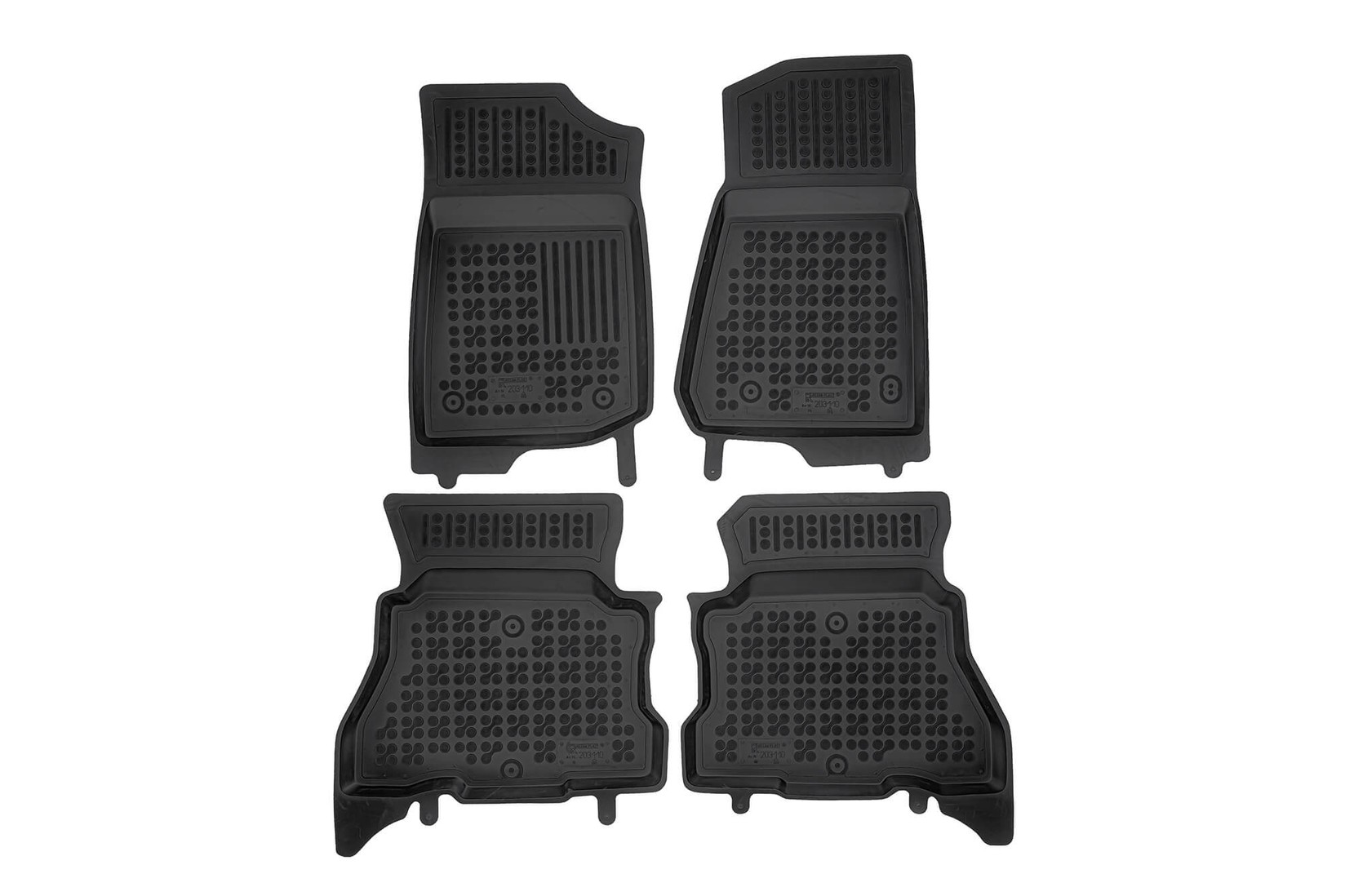 REZAW-PLAST Гумени патосници за Jeep Wrangler Unlimited JL 4xe PHeV 4 врати 2018-2021 по 2021 година 4 дела црни