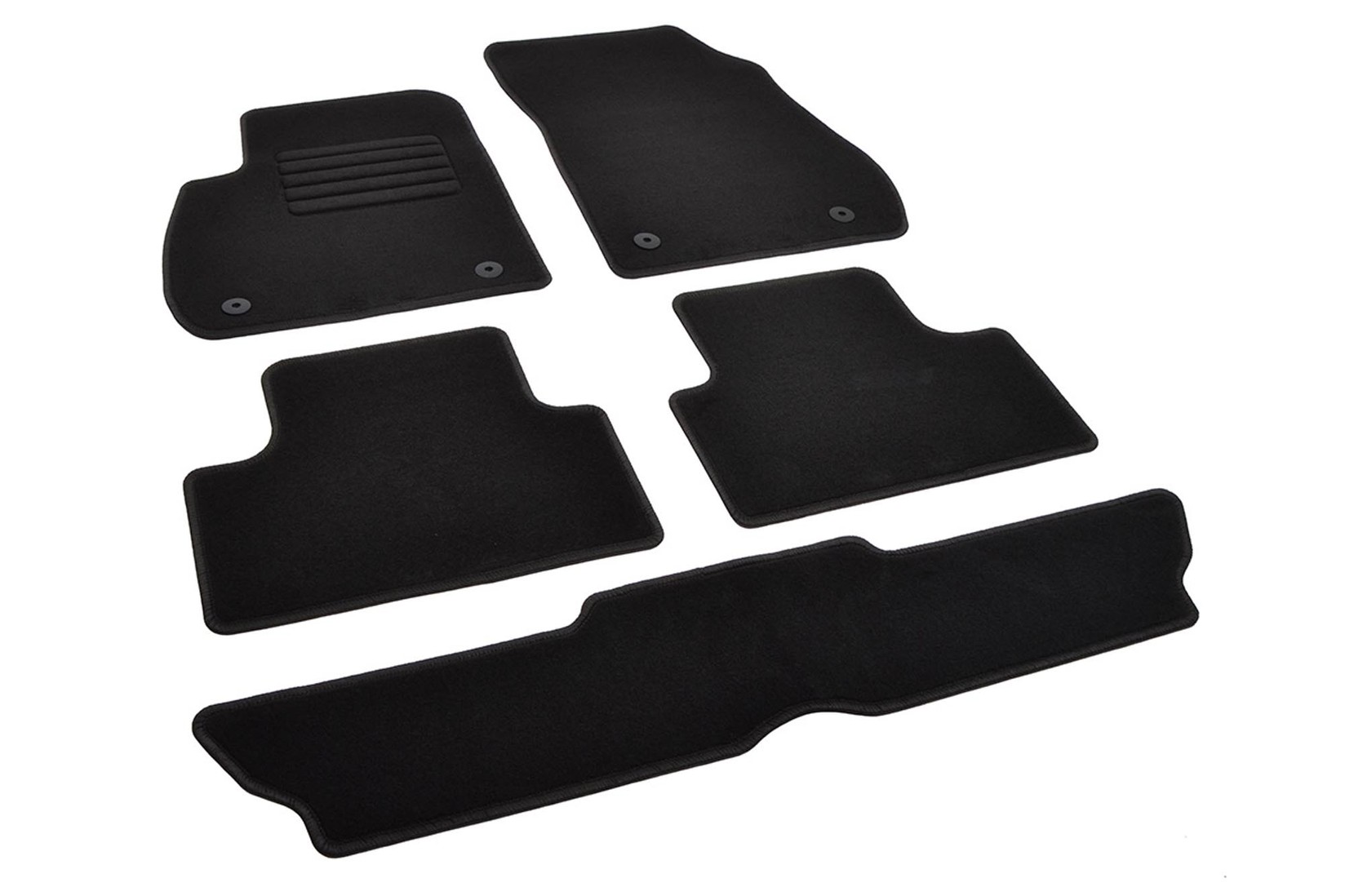 RIGUM Платнени патосници за Opel Zafira C 2011-2019 со 7 места, 5 дела, црни