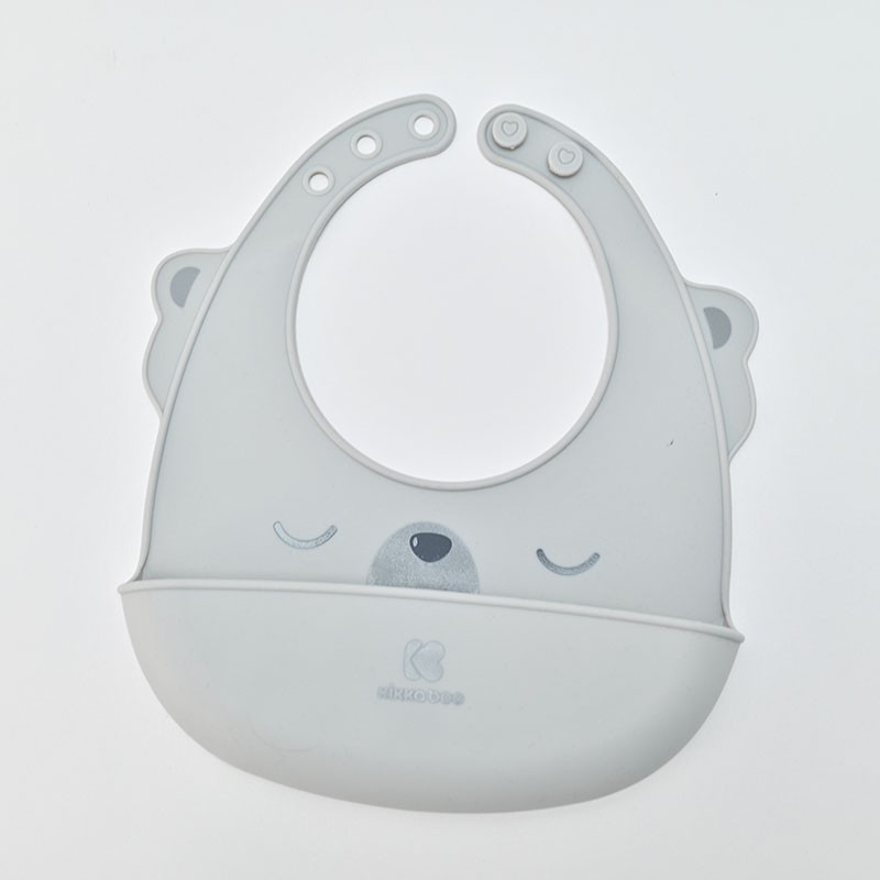 KIKKA BOO Лигавче силиконско сиво