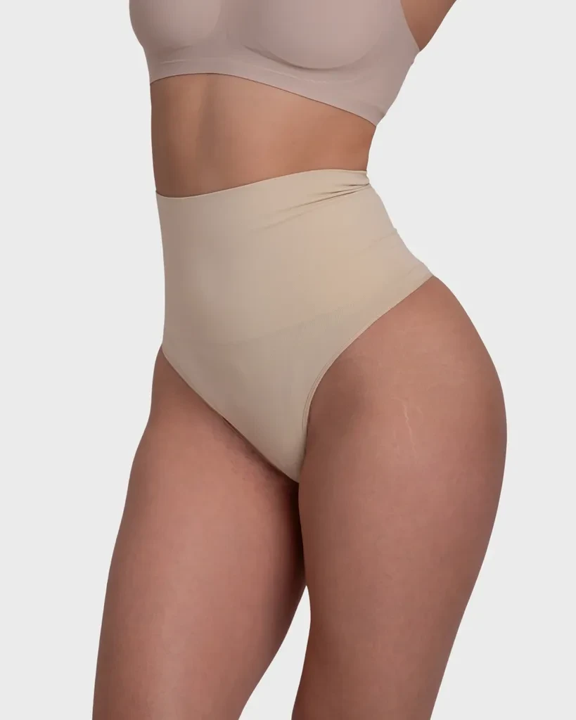 SHOP LILY Гаќички Tummy Control Shaping Thong Panties - Nude