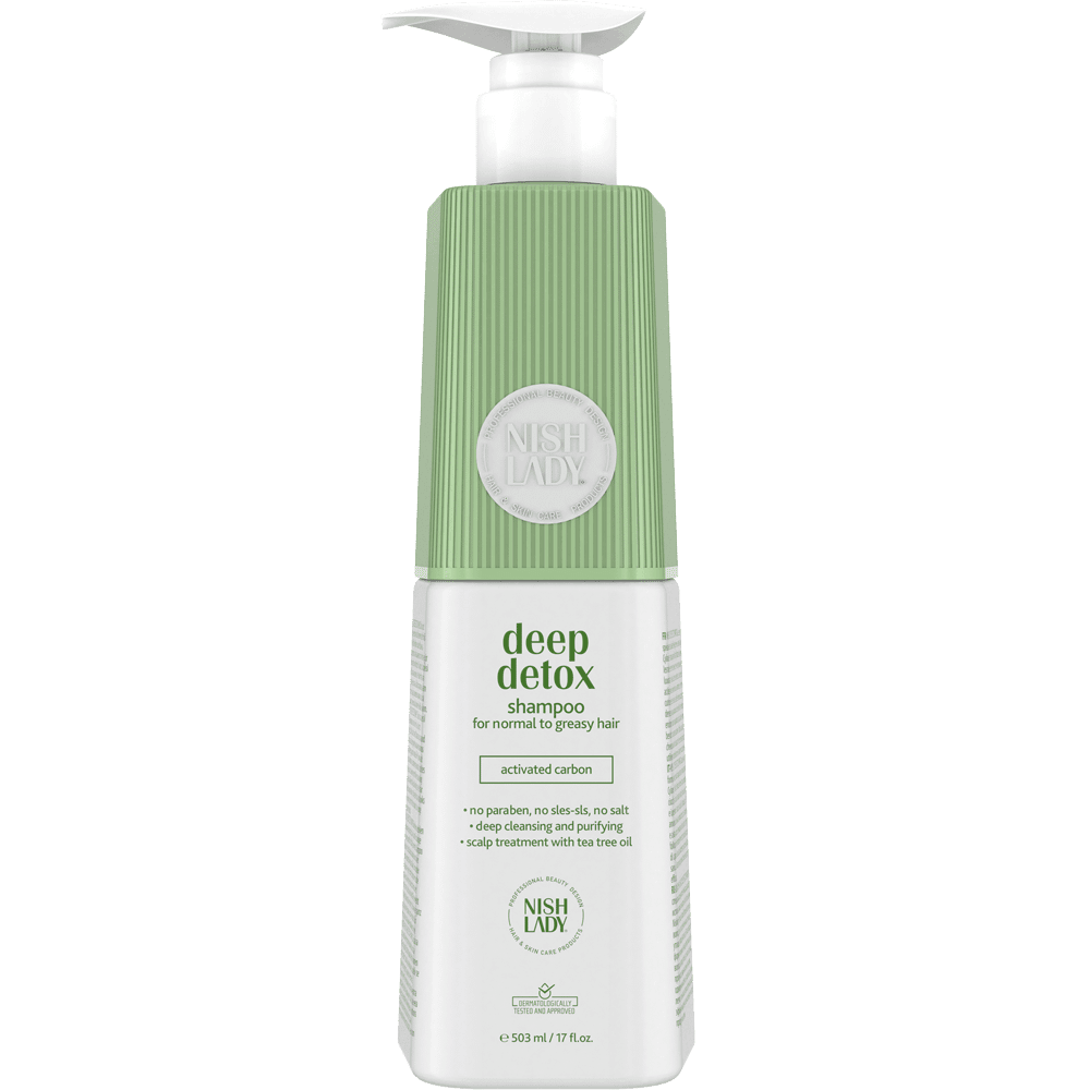 Nishlady Шампон за коса Deep Detox Clarifying Shampoo for Normal to Greasy Hair 503ml