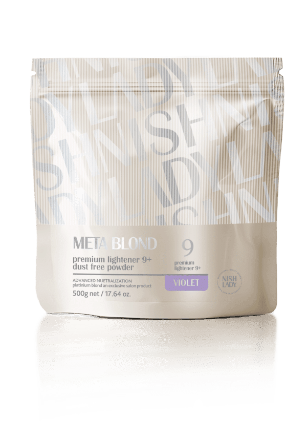 Nishlady Бланж за коса Meta Blond Bleaching Powder Premium Lighthener 9+ Violet 500g