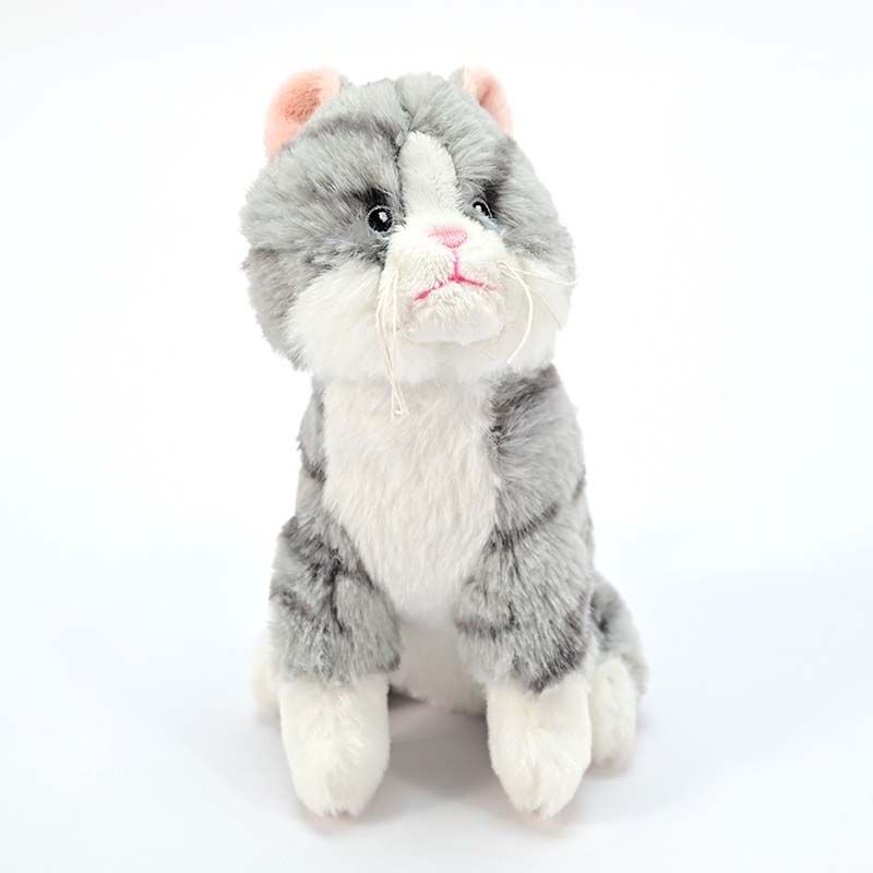 AMEK Плишано Маче Сиво - 16 cm