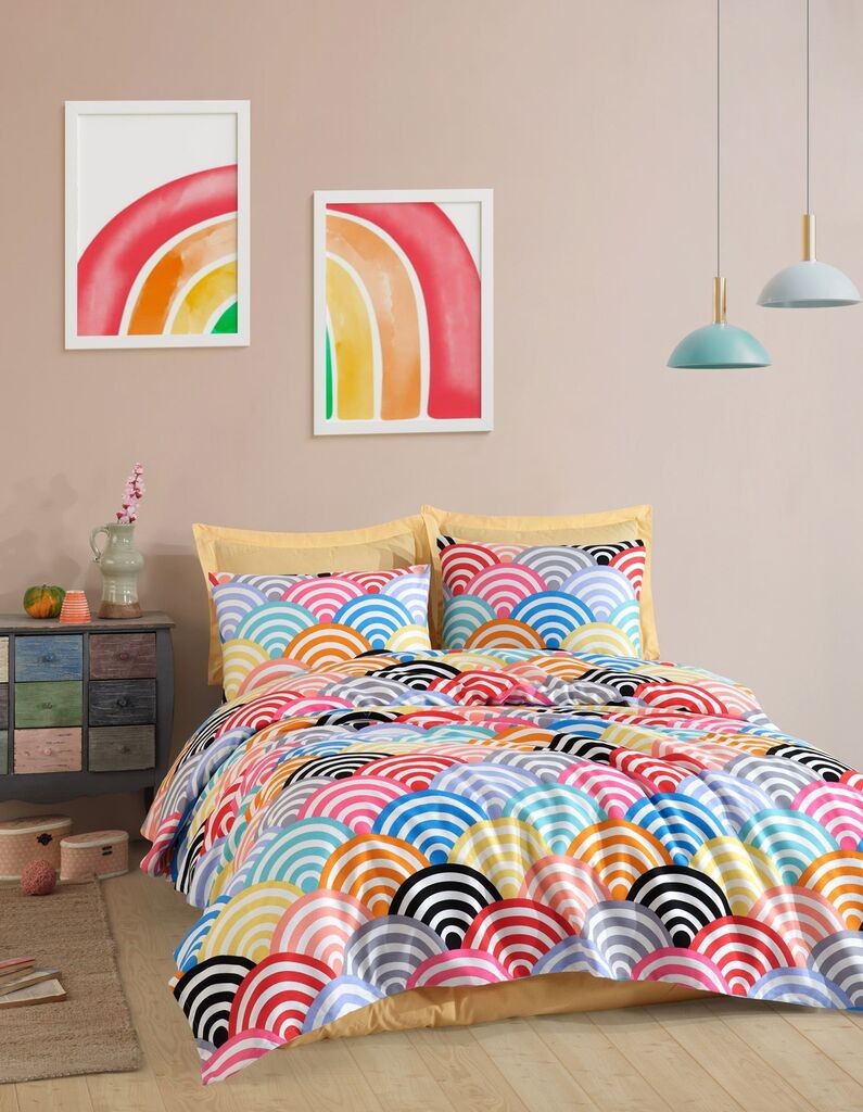 Двојна прекривка за кревет L'essentiel Maison Gokkusagi, 200 x 235 см, шарена