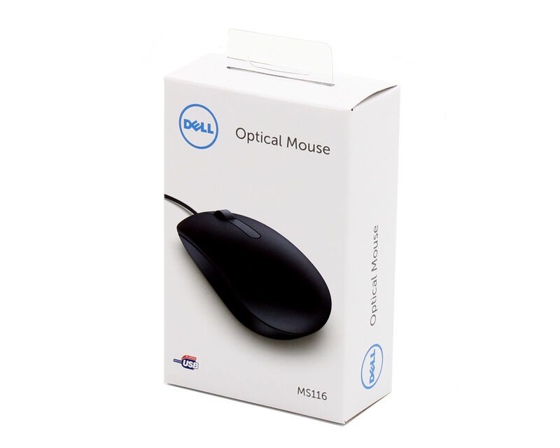 DELL Оптичко глувче MS116 USB