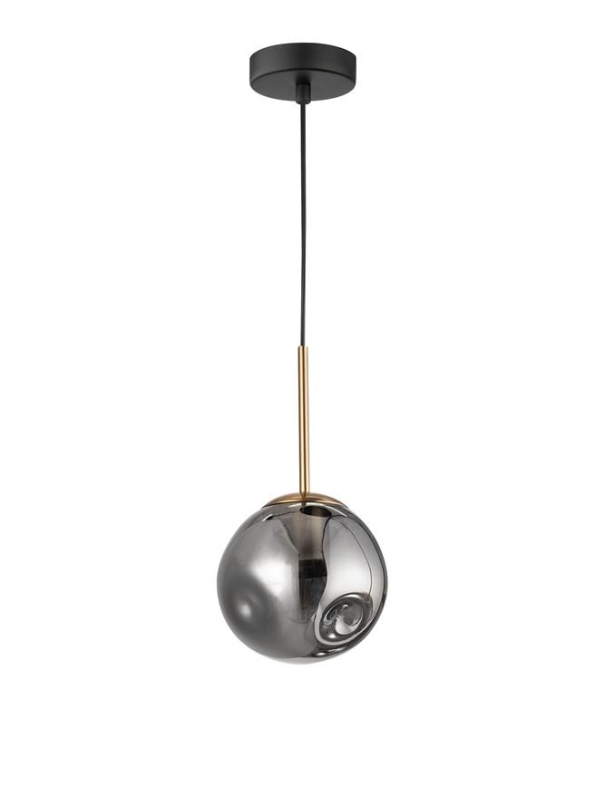 NOVA LUCE Лустер SPADA стакло црно LED E27  9426751