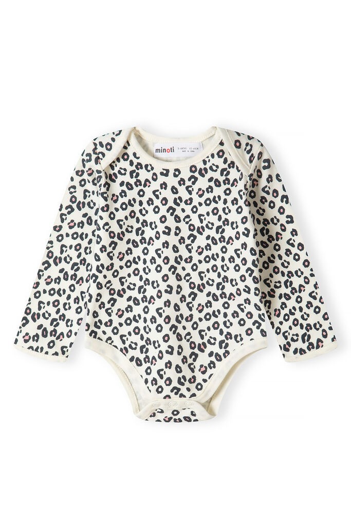 Minoti Боди со долг ракав Leopard