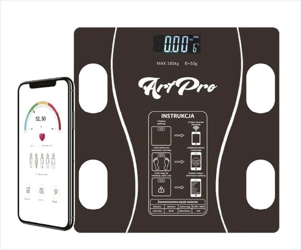 Паметна вага EXTRALINK, LED Display, Bluetooth, Black