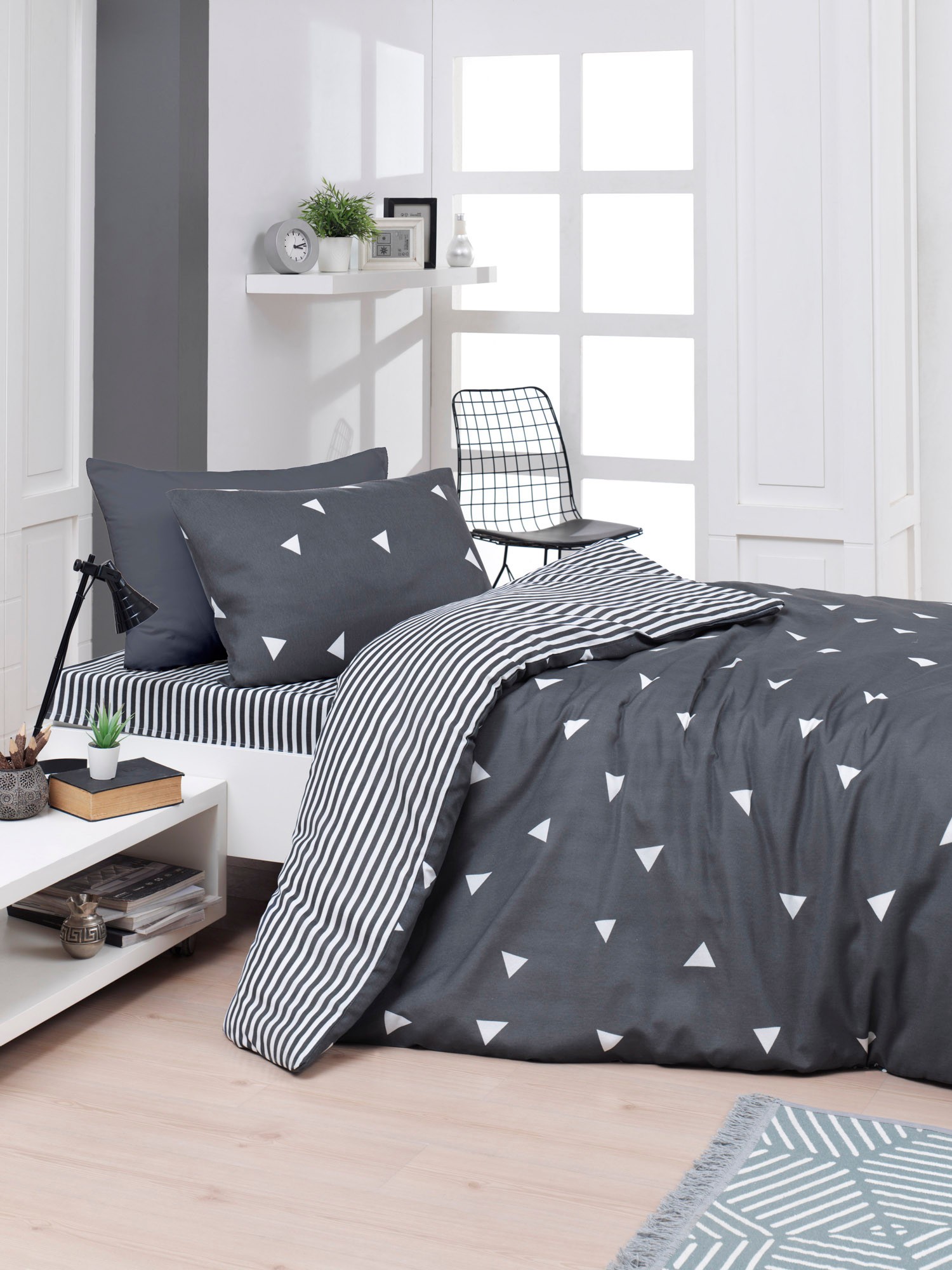 Комплет постелнина L'essentiel Maison Ucgen, 160x220cm, Teget