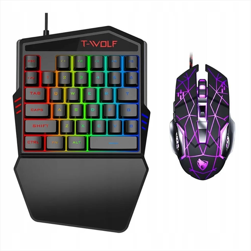 Extralink Сет Тастатура И Маус Жичани Gaming Tf900 Rgb Illumination Црни
