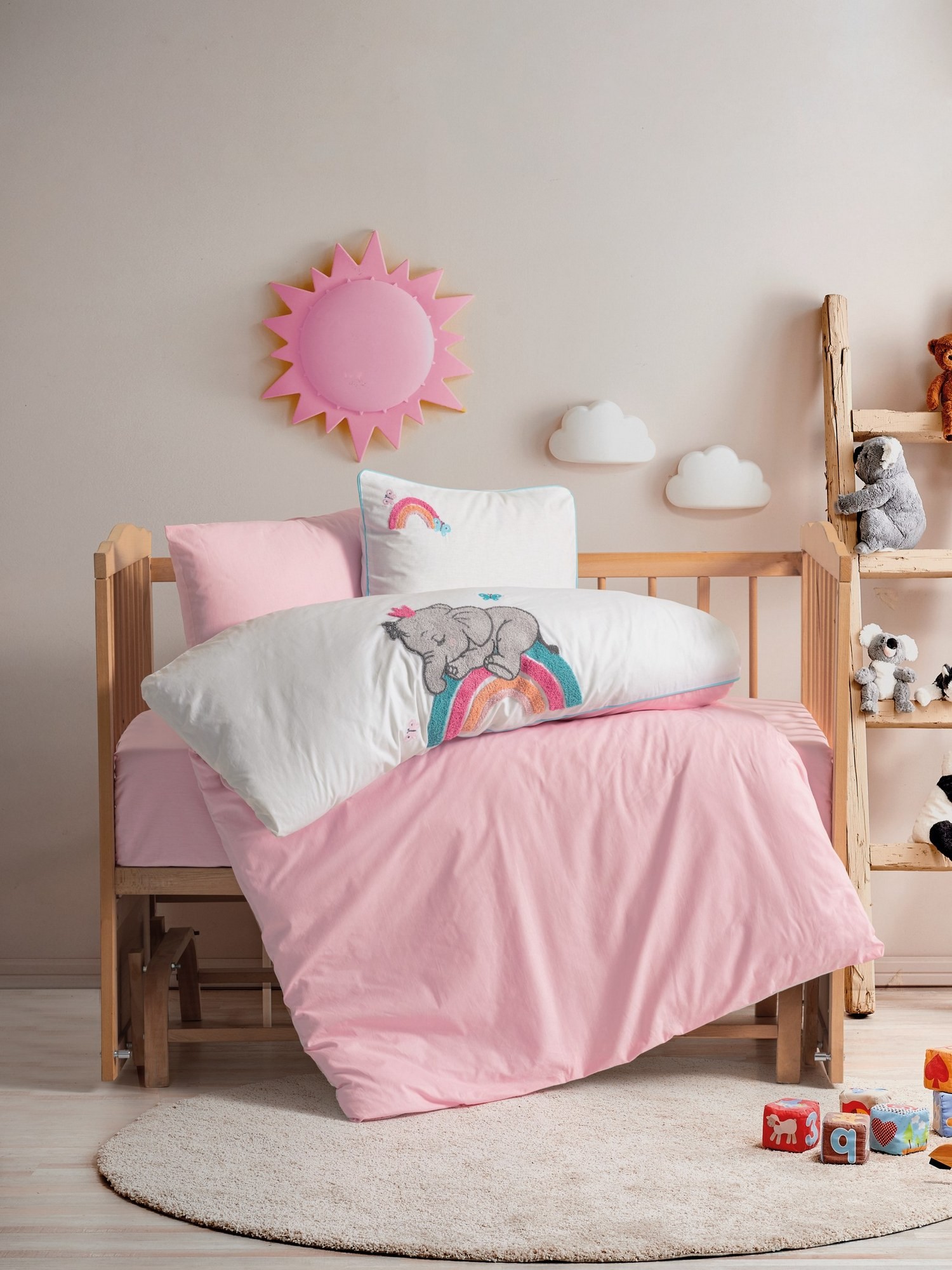 L'essentiel Maison Бебешка постелнина Lucky, 100x150cm, розова