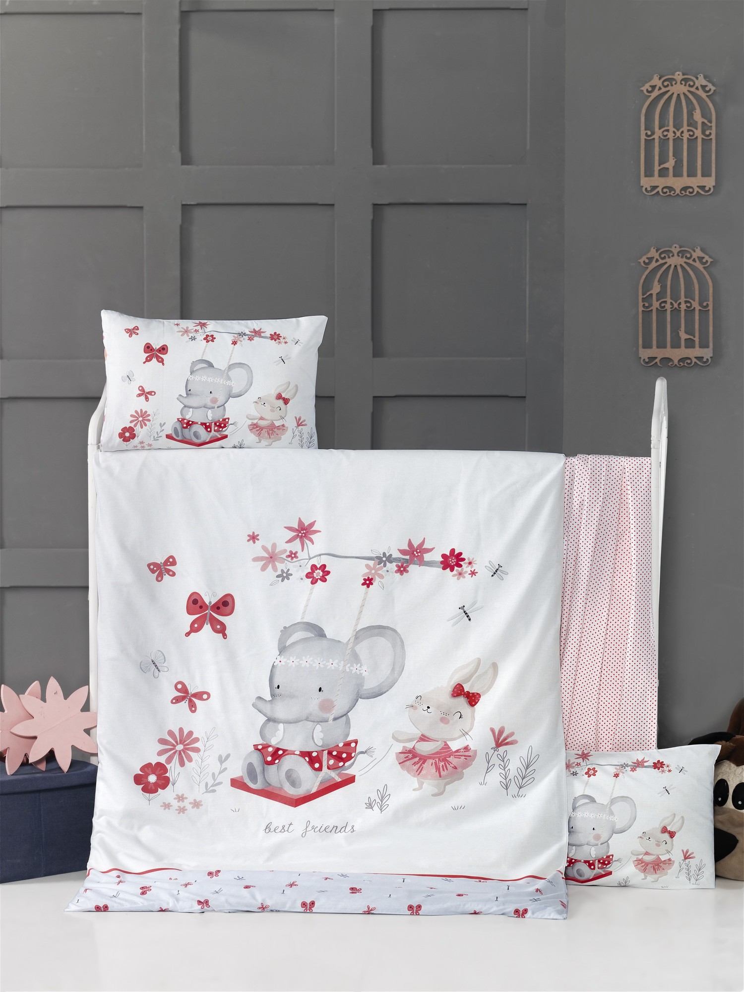 Бебешка постелнина L'essentiel Maison, лулашка, 100x150 см, бела